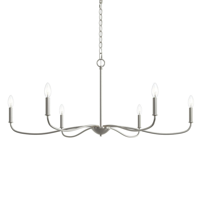 Myhouse Lighting Progress Lighting - P400464-009 - Six Light Chandelier - Ilia - Brushed Nickel
