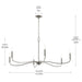 Myhouse Lighting Progress Lighting - P400464-009 - Six Light Chandelier - Ilia - Brushed Nickel