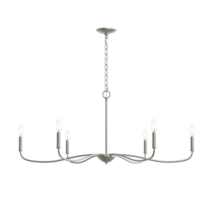 Myhouse Lighting Progress Lighting - P400464-009 - Six Light Chandelier - Ilia - Brushed Nickel