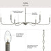 Myhouse Lighting Progress Lighting - P400464-009 - Six Light Chandelier - Ilia - Brushed Nickel