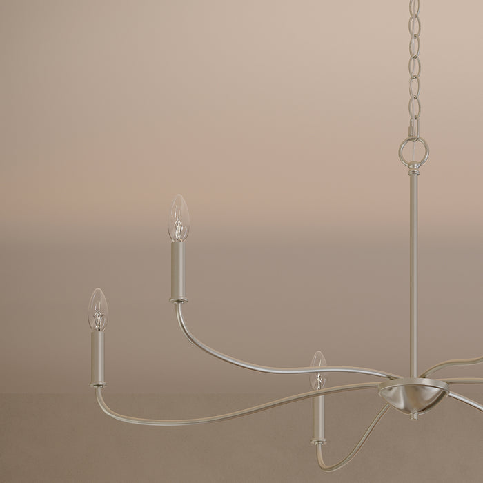 Myhouse Lighting Progress Lighting - P400464-009 - Six Light Chandelier - Ilia - Brushed Nickel