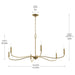 Myhouse Lighting Progress Lighting - P400464-191 - Six Light Chandelier - Ilia - Brushed Gold