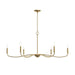Myhouse Lighting Progress Lighting - P400464-191 - Six Light Chandelier - Ilia - Brushed Gold