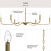 Myhouse Lighting Progress Lighting - P400464-191 - Six Light Chandelier - Ilia - Brushed Gold