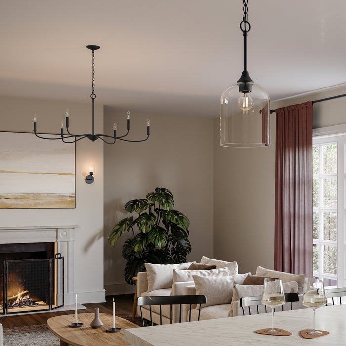 Myhouse Lighting Progress Lighting - P400464-31M - Six Light Chandelier - Ilia - Matte Black