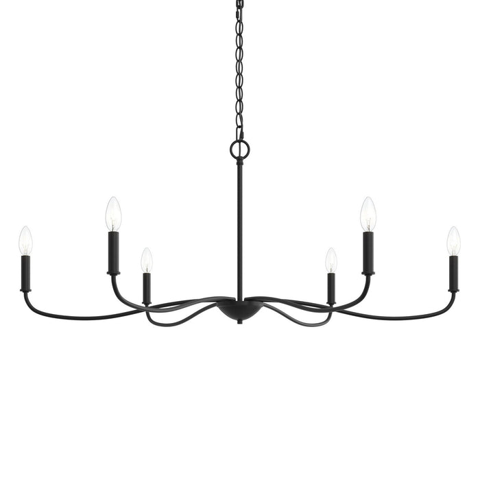 Myhouse Lighting Progress Lighting - P400464-31M - Six Light Chandelier - Ilia - Matte Black