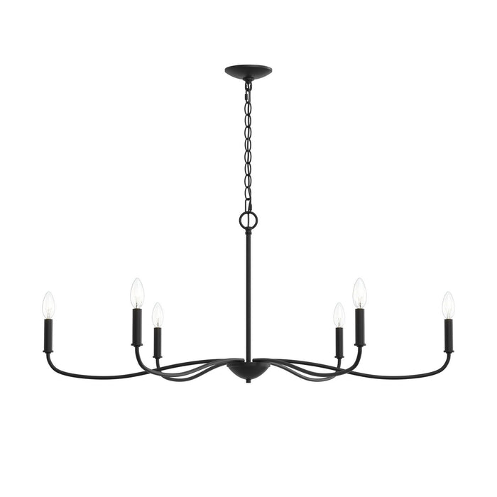 Myhouse Lighting Progress Lighting - P400464-31M - Six Light Chandelier - Ilia - Matte Black