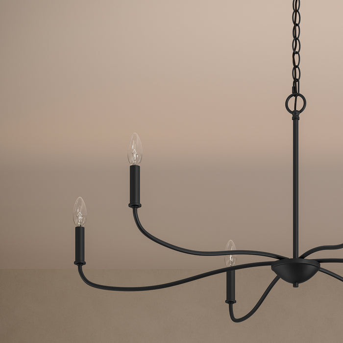 Myhouse Lighting Progress Lighting - P400464-31M - Six Light Chandelier - Ilia - Matte Black