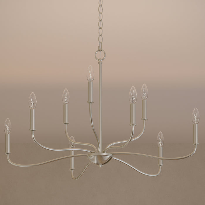 Myhouse Lighting Progress Lighting - P400465-009 - Nine Light Chandelier - Ilia - Brushed Nickel
