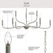 Myhouse Lighting Progress Lighting - P400465-009 - Nine Light Chandelier - Ilia - Brushed Nickel