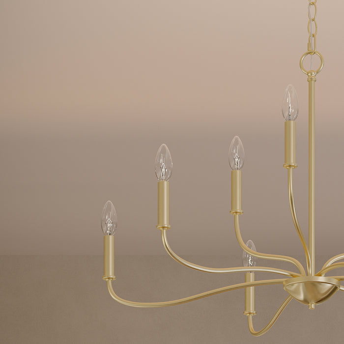 Myhouse Lighting Progress Lighting - P400465-191 - Nine Light Chandelier - Ilia - Brushed Gold