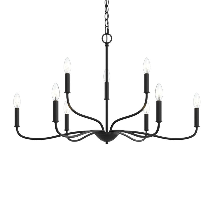 Myhouse Lighting Progress Lighting - P400465-31M - Nine Light Chandelier - Ilia - Matte Black
