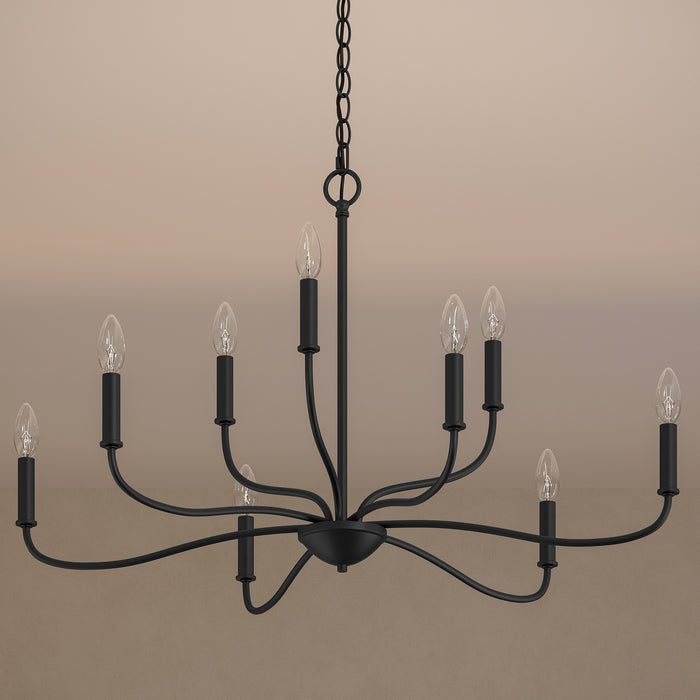 Myhouse Lighting Progress Lighting - P400465-31M - Nine Light Chandelier - Ilia - Matte Black