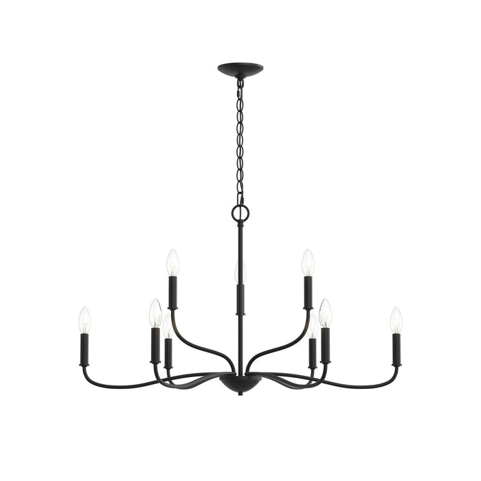 Myhouse Lighting Progress Lighting - P400465-31M - Nine Light Chandelier - Ilia - Matte Black
