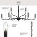 Myhouse Lighting Progress Lighting - P400465-31M - Nine Light Chandelier - Ilia - Matte Black