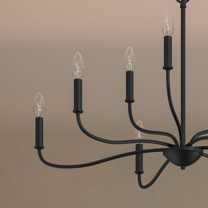 Myhouse Lighting Progress Lighting - P400465-31M - Nine Light Chandelier - Ilia - Matte Black