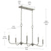 Myhouse Lighting Progress Lighting - P400466-009 - Six Light Linear Chandelier - Ilia - Brushed Nickel