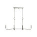 Myhouse Lighting Progress Lighting - P400466-009 - Six Light Linear Chandelier - Ilia - Brushed Nickel