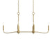 Myhouse Lighting Progress Lighting - P400466-191 - Six Light Linear Chandelier - Ilia - Brushed Gold