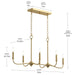 Myhouse Lighting Progress Lighting - P400466-191 - Six Light Linear Chandelier - Ilia - Brushed Gold