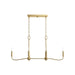 Myhouse Lighting Progress Lighting - P400466-191 - Six Light Linear Chandelier - Ilia - Brushed Gold