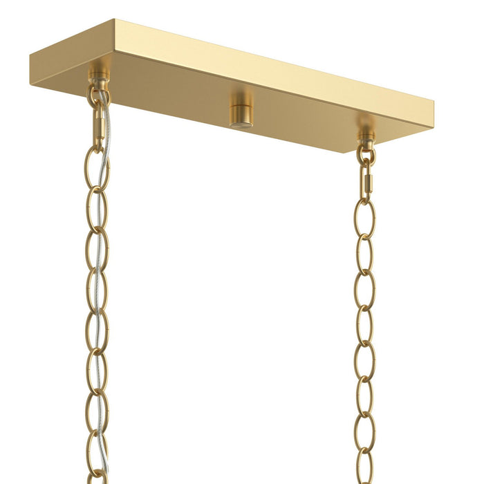 Myhouse Lighting Progress Lighting - P400466-191 - Six Light Linear Chandelier - Ilia - Brushed Gold