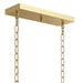 Myhouse Lighting Progress Lighting - P400466-191 - Six Light Linear Chandelier - Ilia - Brushed Gold