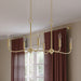 Myhouse Lighting Progress Lighting - P400466-191 - Six Light Linear Chandelier - Ilia - Brushed Gold