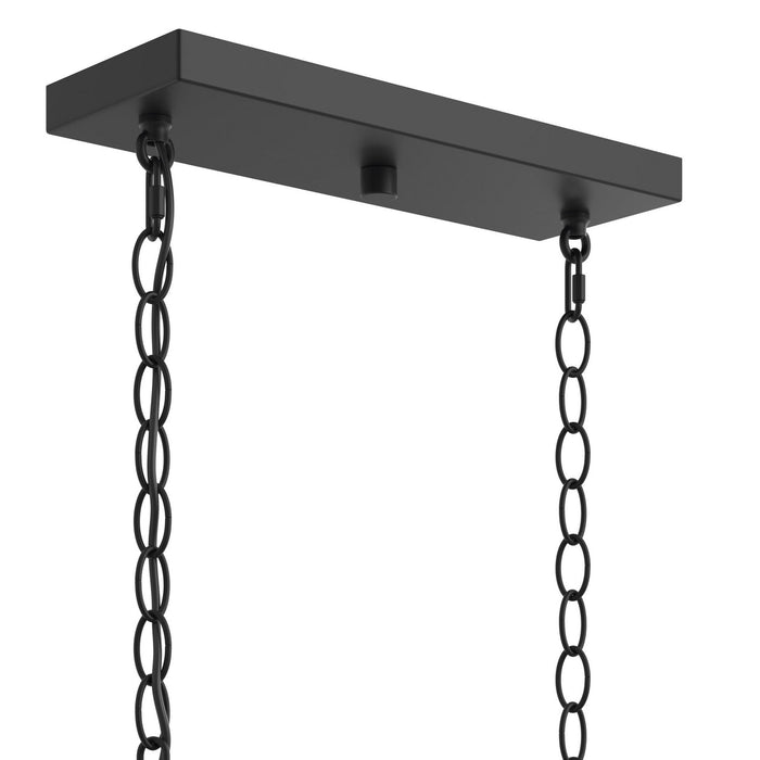 Myhouse Lighting Progress Lighting - P400466-31M - Six Light Linear Chandelier - Ilia - Matte Black