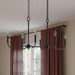 Myhouse Lighting Progress Lighting - P400466-31M - Six Light Linear Chandelier - Ilia - Matte Black