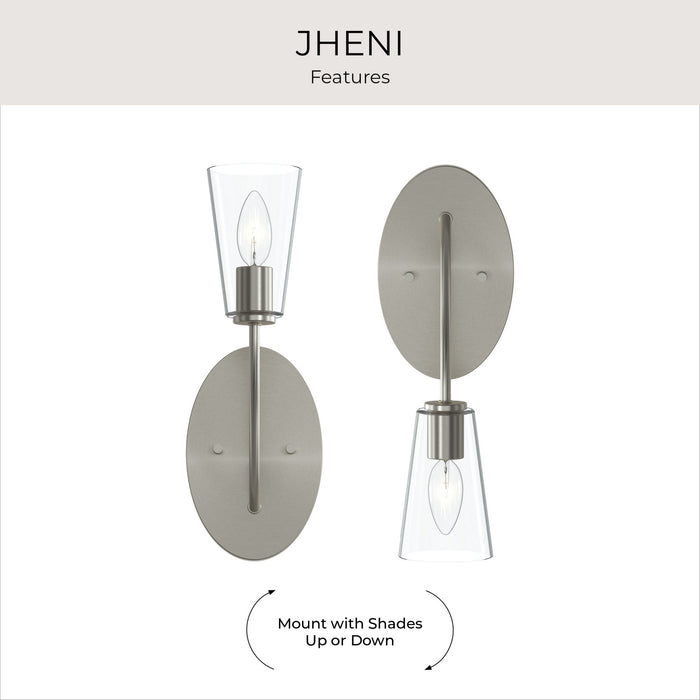 Myhouse Lighting Progress Lighting - P710154-009 - One Light Wall Sconce - Jheni - Brushed Nickel