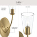 Myhouse Lighting Progress Lighting - P710154-191 - One Light Wall Sconce - Jheni - Brushed Gold