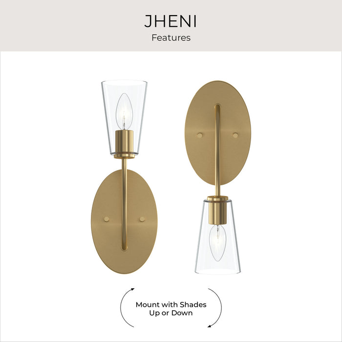 Myhouse Lighting Progress Lighting - P710154-191 - One Light Wall Sconce - Jheni - Brushed Gold