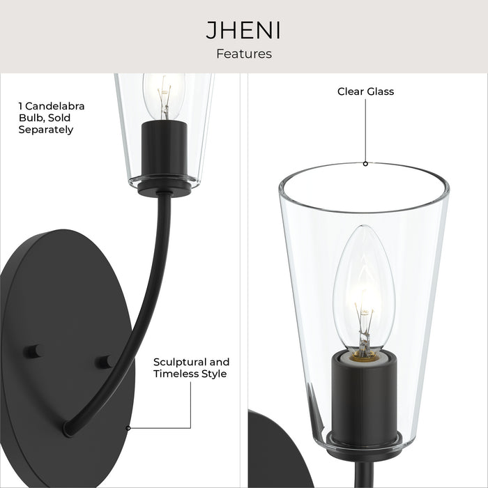 Myhouse Lighting Progress Lighting - P710154-31M - One Light Wall Sconce - Jheni - Matte Black