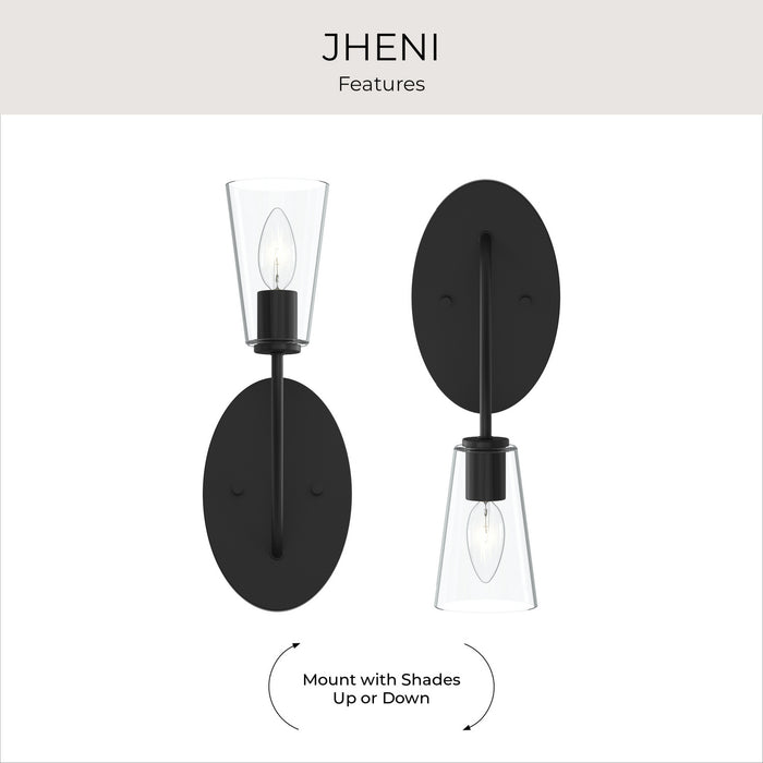 Myhouse Lighting Progress Lighting - P710154-31M - One Light Wall Sconce - Jheni - Matte Black