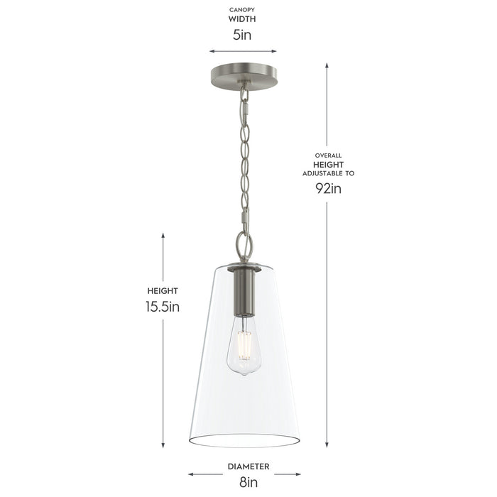 Myhouse Lighting Progress Lighting - P500511-009 - One Light Pendant - Jheni - Brushed Nickel