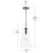 Myhouse Lighting Progress Lighting - P500511-009 - One Light Pendant - Jheni - Brushed Nickel