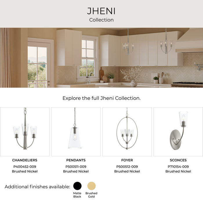 Myhouse Lighting Progress Lighting - P500511-009 - One Light Pendant - Jheni - Brushed Nickel