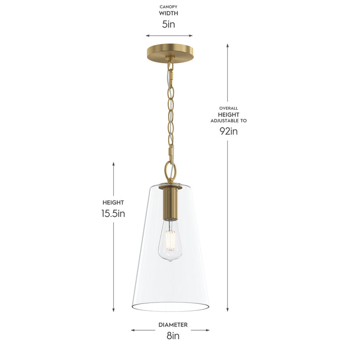 Myhouse Lighting Progress Lighting - P500511-191 - One Light Pendant - Jheni - Brushed Gold