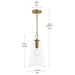 Myhouse Lighting Progress Lighting - P500511-191 - One Light Pendant - Jheni - Brushed Gold