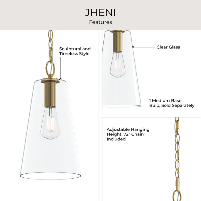 Myhouse Lighting Progress Lighting - P500511-191 - One Light Pendant - Jheni - Brushed Gold