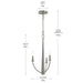 Myhouse Lighting Progress Lighting - P400457-009 - Three Light Chandelier - Jheni - Brushed Nickel