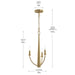 Myhouse Lighting Progress Lighting - P400457-191 - Three Light Chandelier - Jheni - Brushed Gold