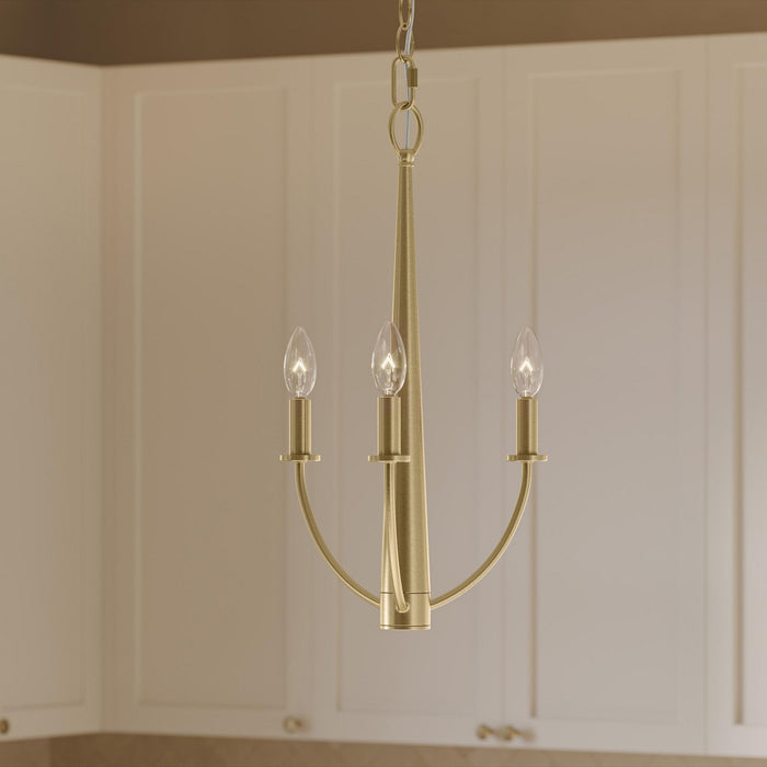 Myhouse Lighting Progress Lighting - P400457-191 - Three Light Chandelier - Jheni - Brushed Gold