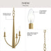 Myhouse Lighting Progress Lighting - P400457-191 - Three Light Chandelier - Jheni - Brushed Gold