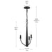 Myhouse Lighting Progress Lighting - P400457-31M - Three Light Chandelier - Jheni - Matte Black