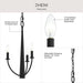 Myhouse Lighting Progress Lighting - P400457-31M - Three Light Chandelier - Jheni - Matte Black