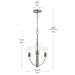 Myhouse Lighting Progress Lighting - P400452-009 - Three Light Chandelier - Jheni - Brushed Nickel