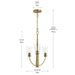 Myhouse Lighting Progress Lighting - P400452-191 - Three Light Chandelier - Jheni - Brushed Gold