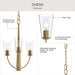 Myhouse Lighting Progress Lighting - P400452-191 - Three Light Chandelier - Jheni - Brushed Gold
